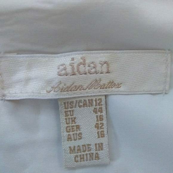 Aidan Mattox Sheath Dress Off White size 12 - Picture 4 of 13